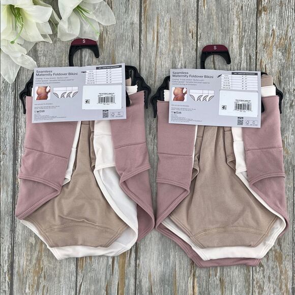Women’s Destination Maternity Foldover Bikini Panty 2, 3-Packs Size S - Picture 2 of 5